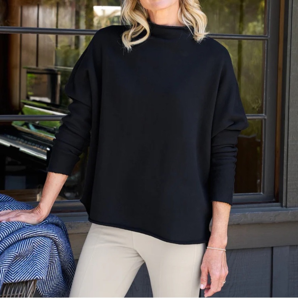 Frank & Eileen Caplet Effie Long Sleeve Funnel Neck Triple Fleece Sweatshirt